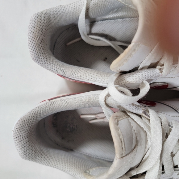 2014 Air Force One Hand Painted Red And White Theme 6.5y Size 8 Women's - Picture 8 of 12